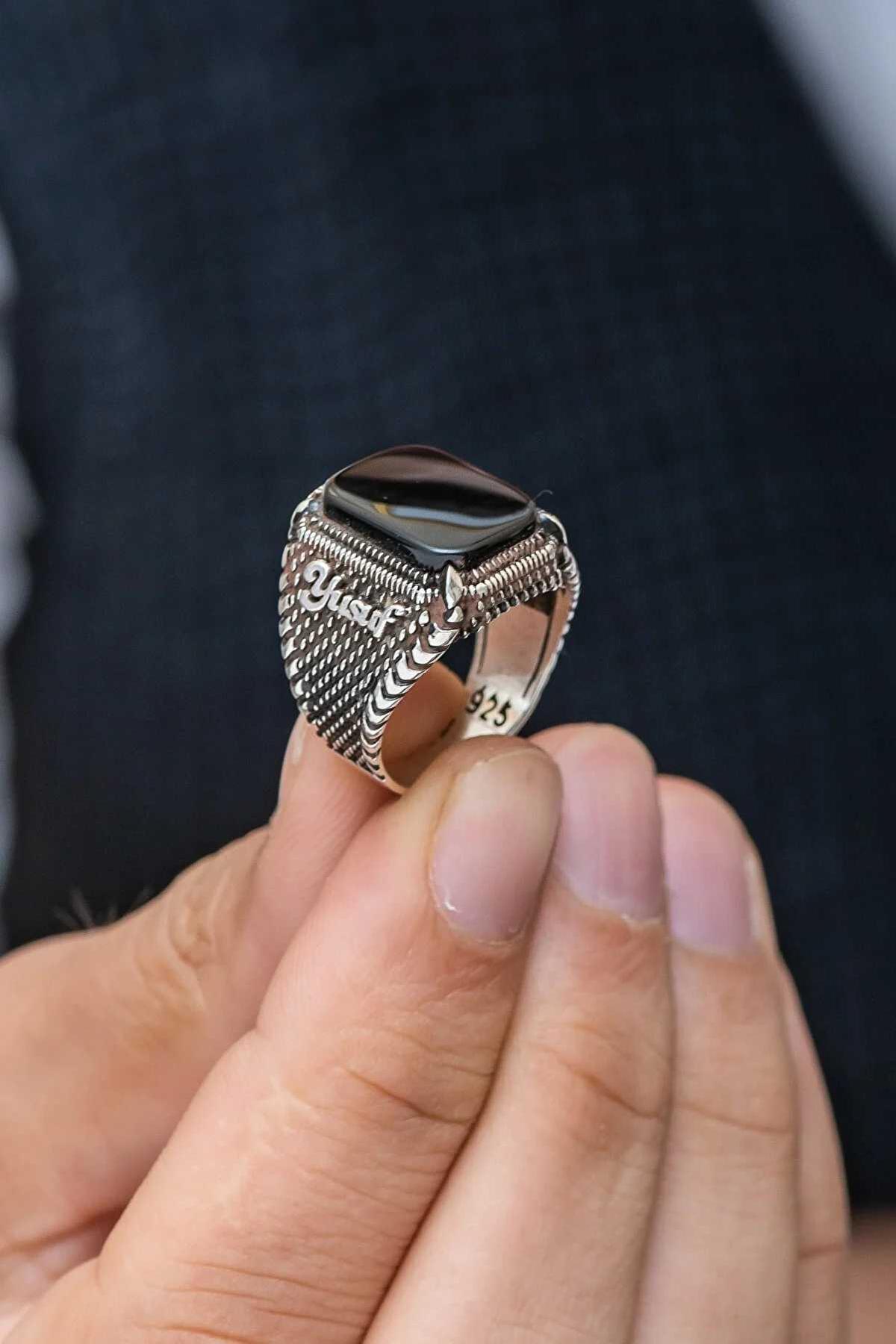 انگشتر مردانه GT Gümüş Tezgahı کد.1005