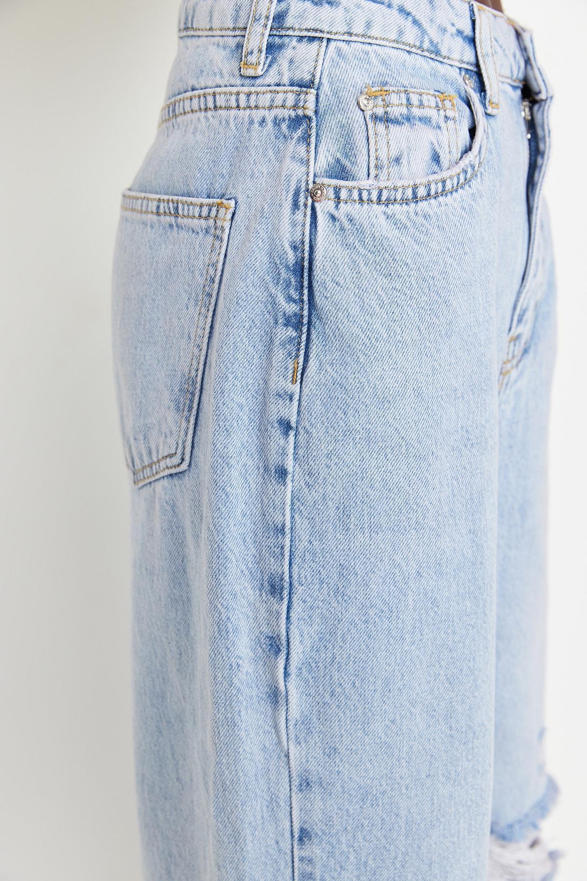 شلوار جین زاپ دار زنانه کد.1041