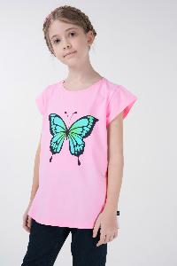 تی شرت دخترانه طرح پروانه کد.1015