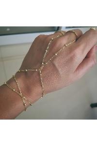 دستبند زنانه طلایی برنجی کد.1006